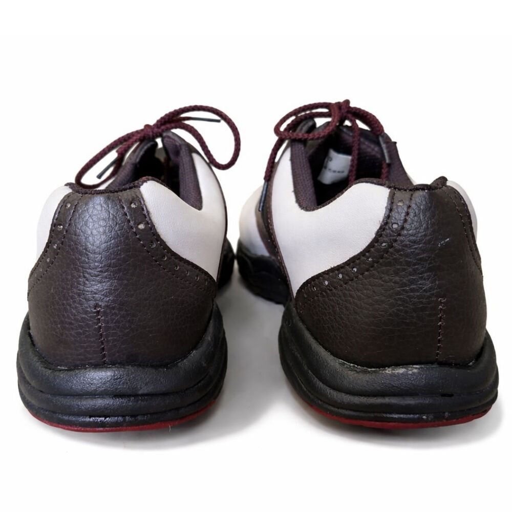 FootJoy GreenJoys Golf Shoes Mens 10.5 M Brown White Saddle Oxford Laces Spikes - Picture 4 of 12